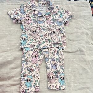 2T Labubu inspired pajamas